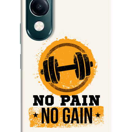 No Pain No Gain iQOO Z10 Lite 5G Hard Case Back Cover by Casekaro