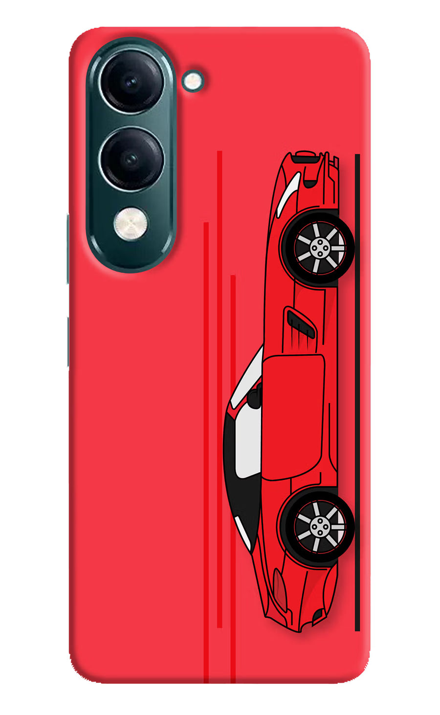 Red Velocity iQOO Z10 Lite 5G Back Cover, Hard case