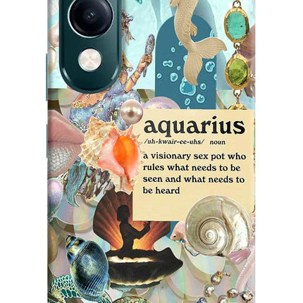 Aquarius Zodiac iQOO Z10 Lite 5G Hard Case Back Cover by Casekaro