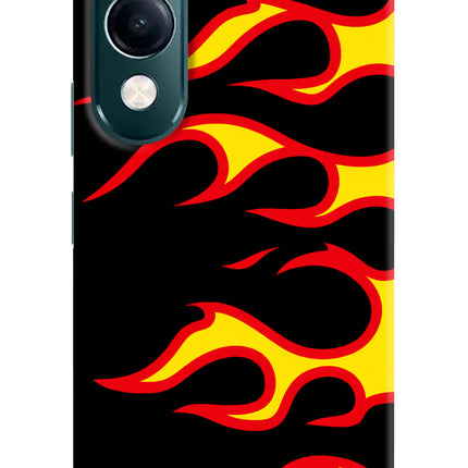 Side Sweep Flames iQOO Z10 Lite 5G Hard Case Back Cover by Casekaro
