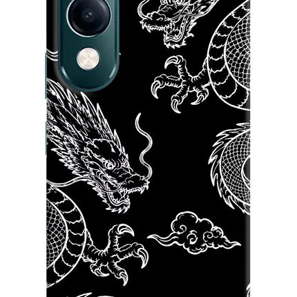 Twin Dragons iQOO Z10 Lite 5G Hard Case Back Cover by Casekaro