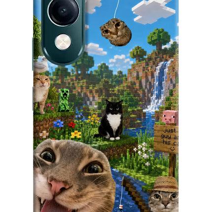 Minecraft Cat Chaos iQOO Z10 Lite 5G Hard Case Back Cover by Casekaro