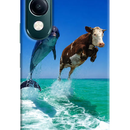 Dolphin vs Cow iQOO Z10 Lite 5G Hard Case Back Cover by Casekaro