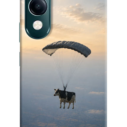 Skydiving Cow iQOO Z10 Lite 5G Hard Case Back Cover by Casekaro