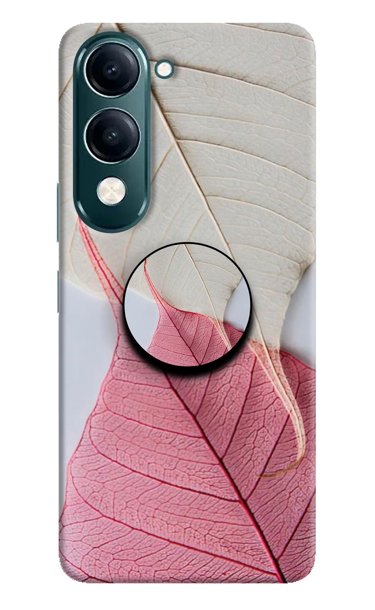 White Pink Leaf iQOO Z10 Lite 5G Pop Case