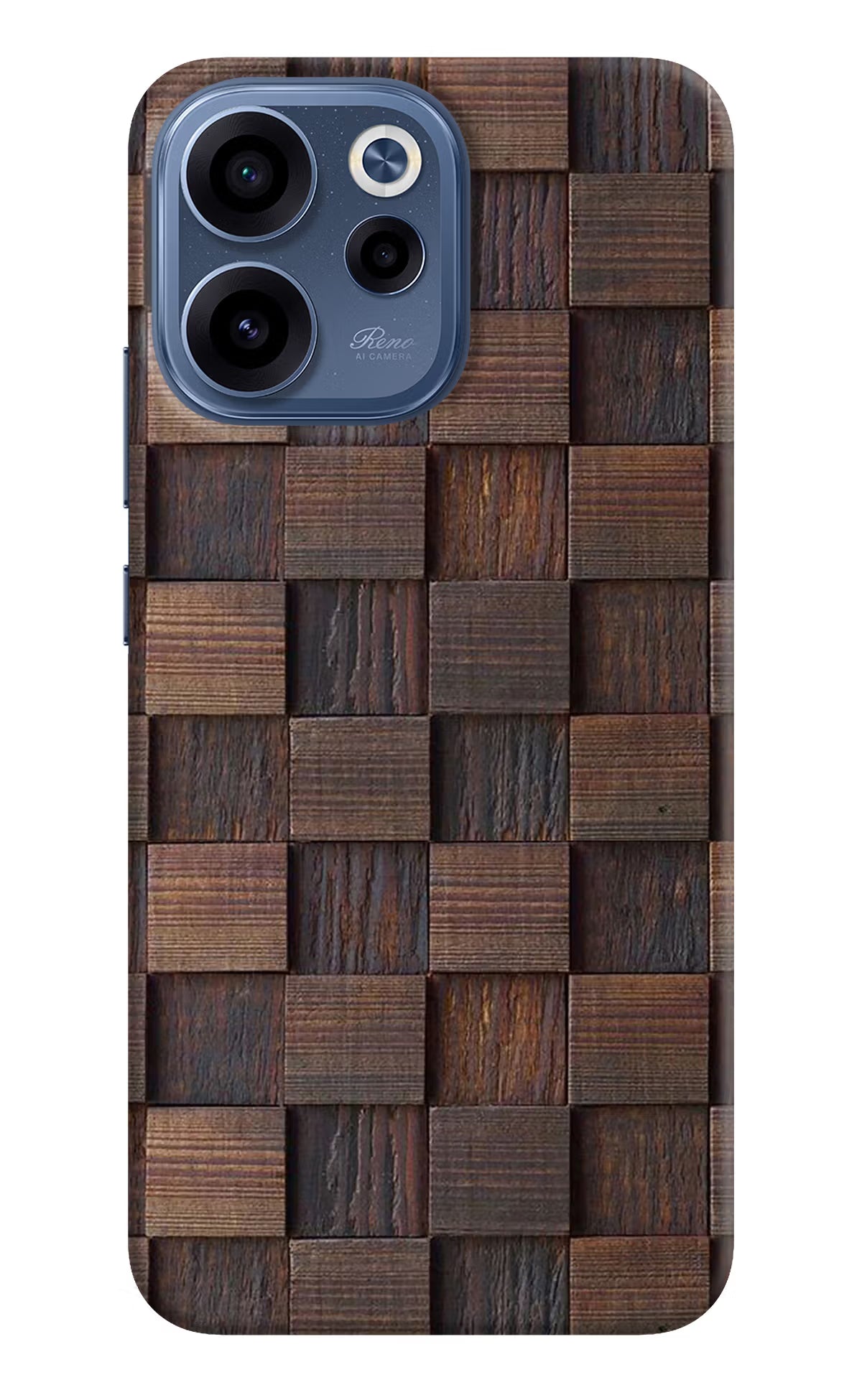 Wooden Cube Design Oppo Reno15c 5G Back Cover