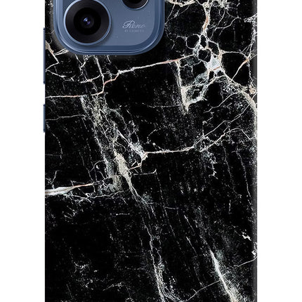 Black Marble Texture Oppo Reno15c 5G Hard Case Back Cover by Casekaro