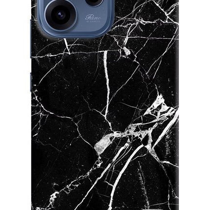 Black Marble Pattern Oppo Reno15c 5G Hard Case Back Cover by Casekaro