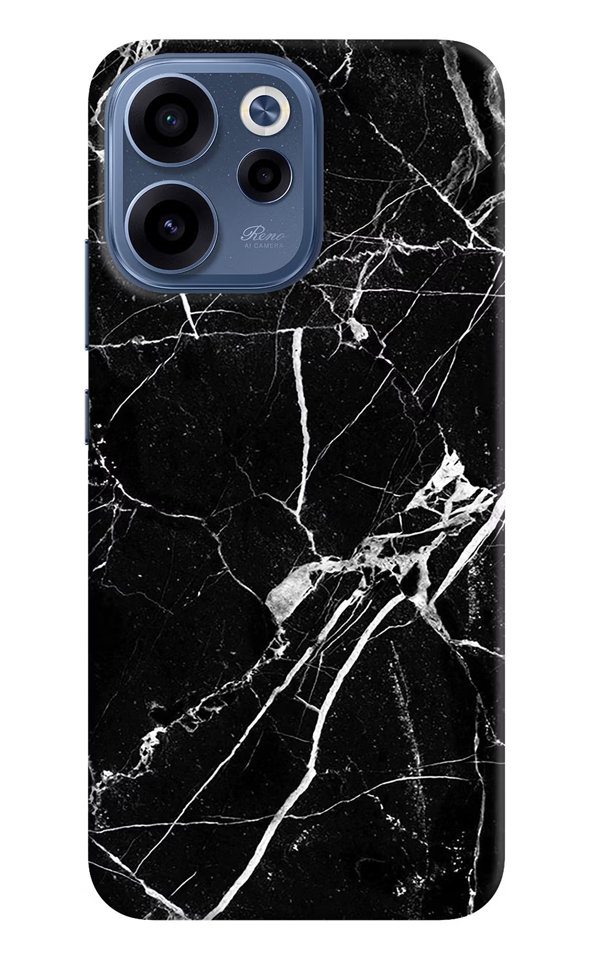 Black Marble Pattern Oppo Reno15c 5G Back Cover