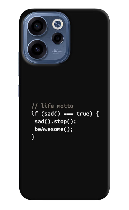 Life Motto Code Oppo Reno15c 5G Back Cover