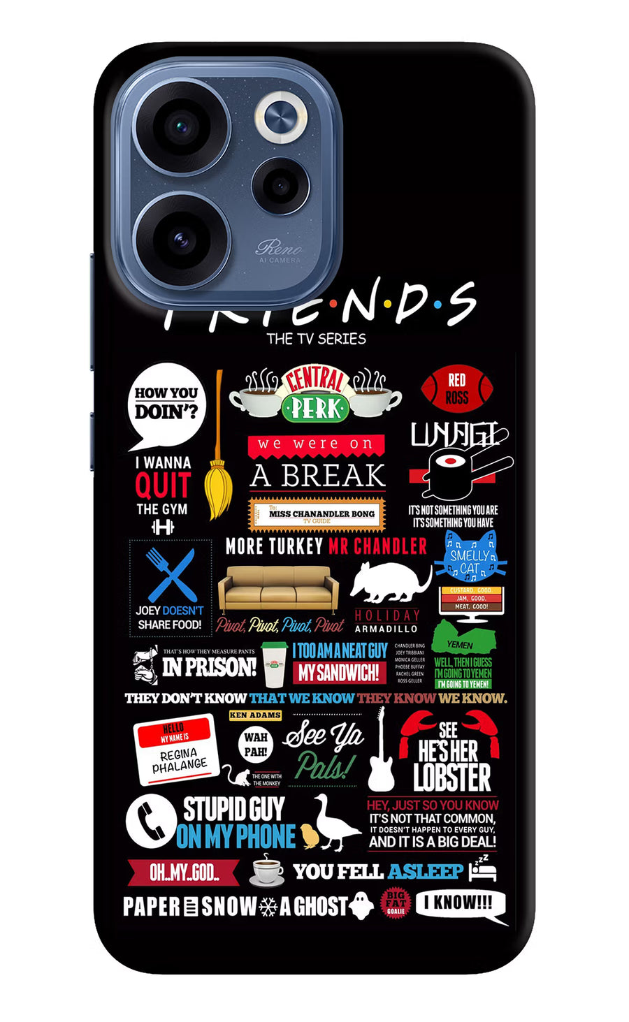FRIENDS Oppo Reno15c 5G Back Cover, Hard case