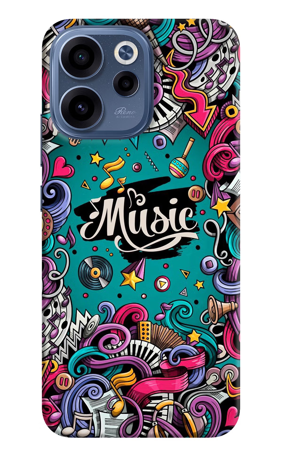 Music Graffiti Oppo Reno15c 5G Back Cover
