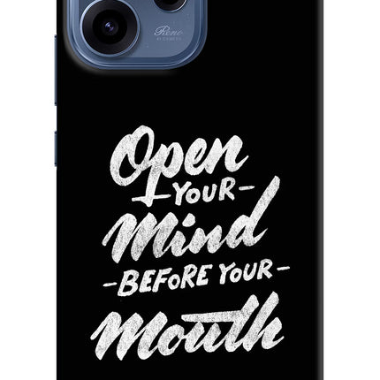 Open Your Mind Before Your Mouth Oppo Reno15c 5G Hard Case Back Cover by Casekaro