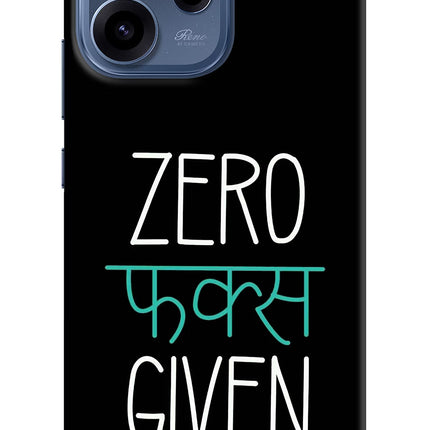 Zero Fucks Given Oppo Reno15c 5G Hard Case Back Cover by Casekaro
