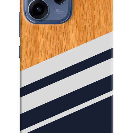 Blue and white wooden Oppo Reno15c 5G Hard Case Back Cover by Casekaro