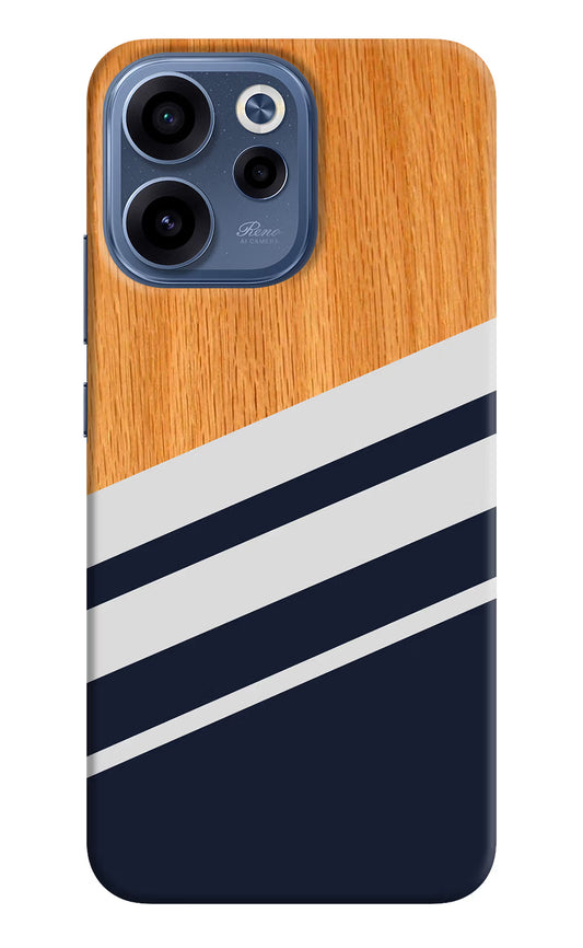Blue and white wooden Oppo Reno15c 5G Back Cover