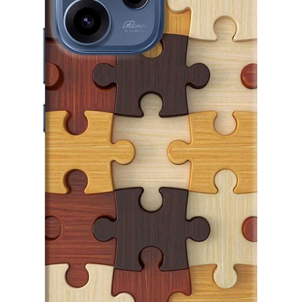 Wooden Puzzle Oppo Reno15c 5G Hard Case Back Cover by Casekaro