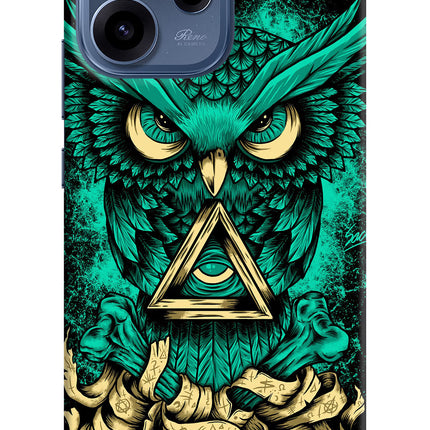 Green Owl Oppo Reno15c 5G Hard Case Back Cover by Casekaro