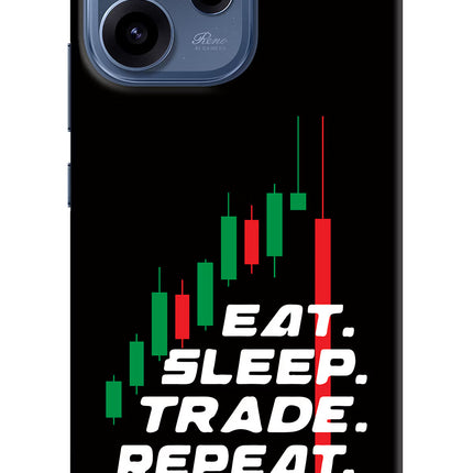 Eat Sleep Trade Repeat Oppo Reno15c 5G Hard Case Back Cover by Casekaro
