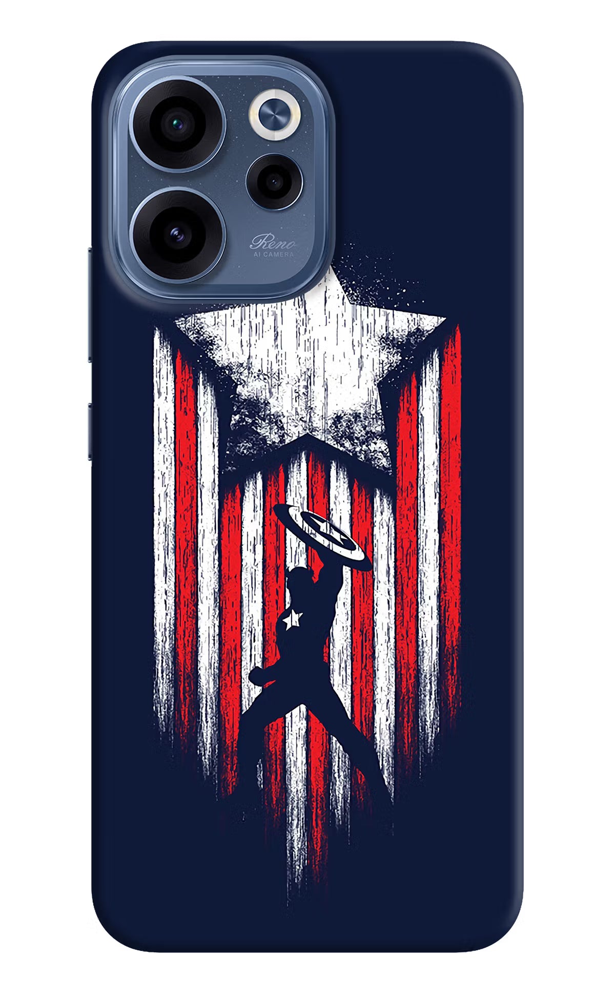 Captain America Marvel Art Oppo Reno15c 5G Back Cover