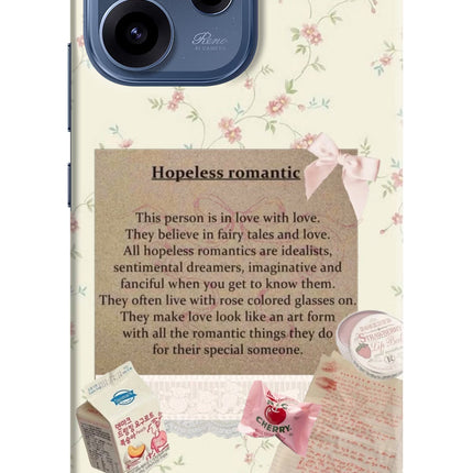 Hopeless Romantic Oppo Reno15c 5G Hard Case Back Cover by Casekaro