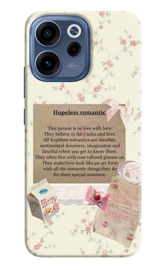 Hopeless Romantic Oppo Reno15c 5G Back Cover