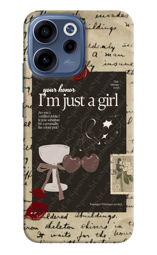 I am just a girl Oppo Reno15c 5G Back Cover