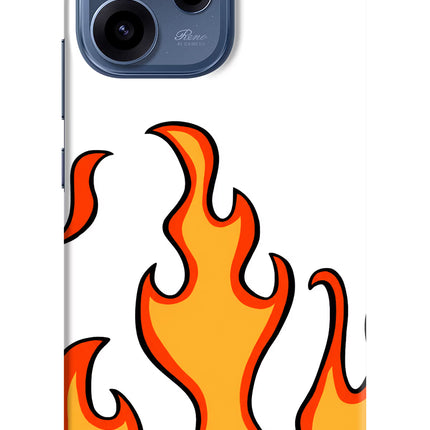Fired Up – White Oppo Reno15c 5G Hard Case Back Cover by Casekaro