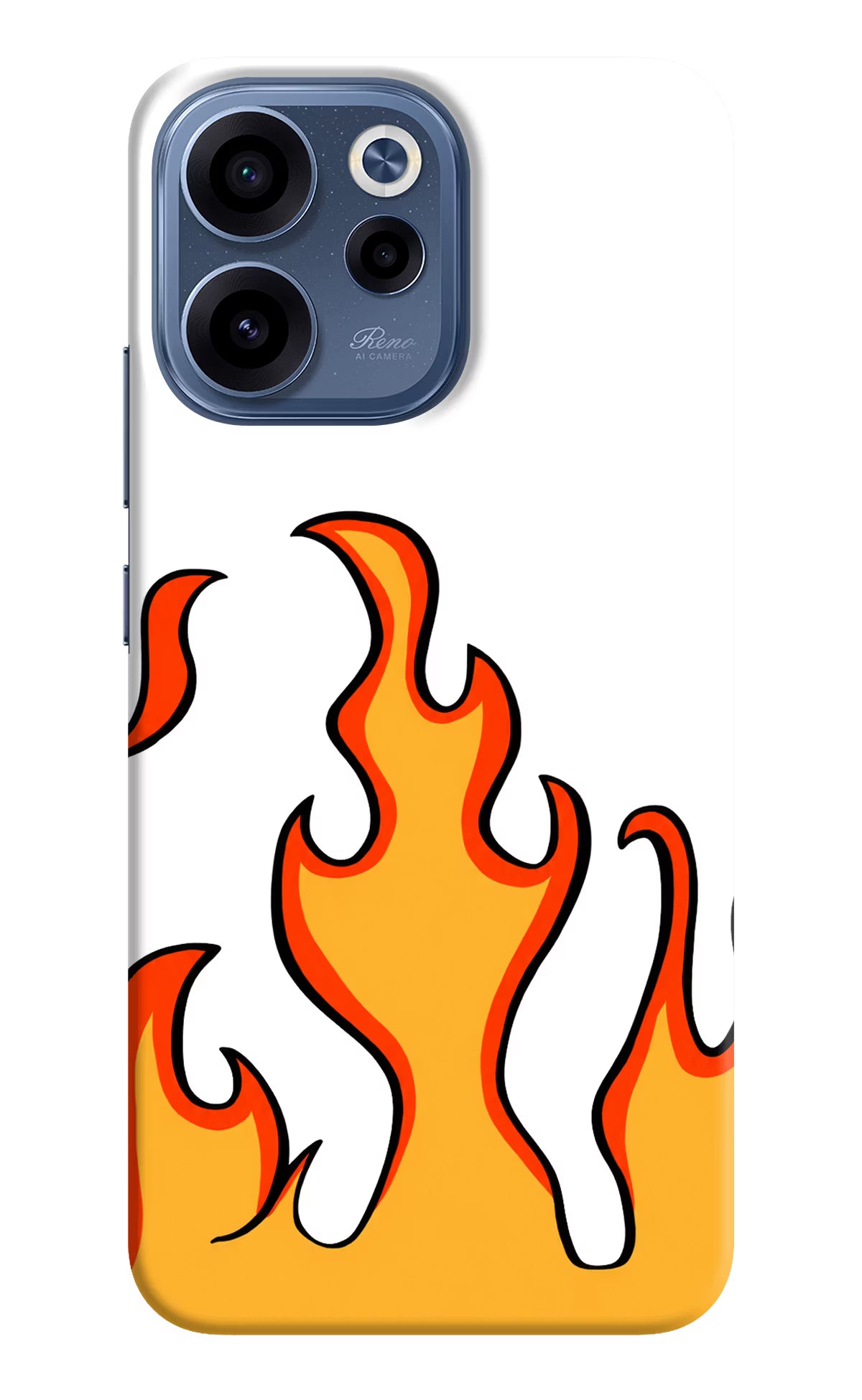 Fired Up – White Oppo Reno15c 5G Back Cover