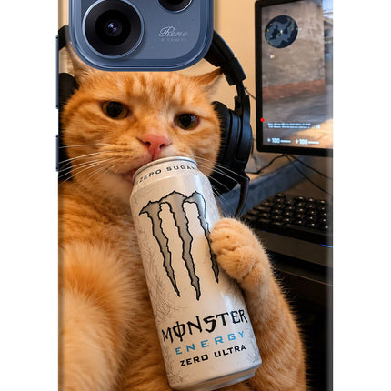Gamer Cat Energy Oppo Reno15c 5G Hard Case Back Cover by Casekaro