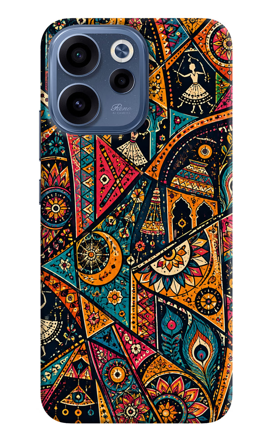 Folk Print Oppo Reno15c 5G Back Cover, Hard case