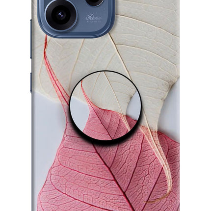 White Pink Leaf Oppo Reno15c 5G Pop Case by Casekaro
