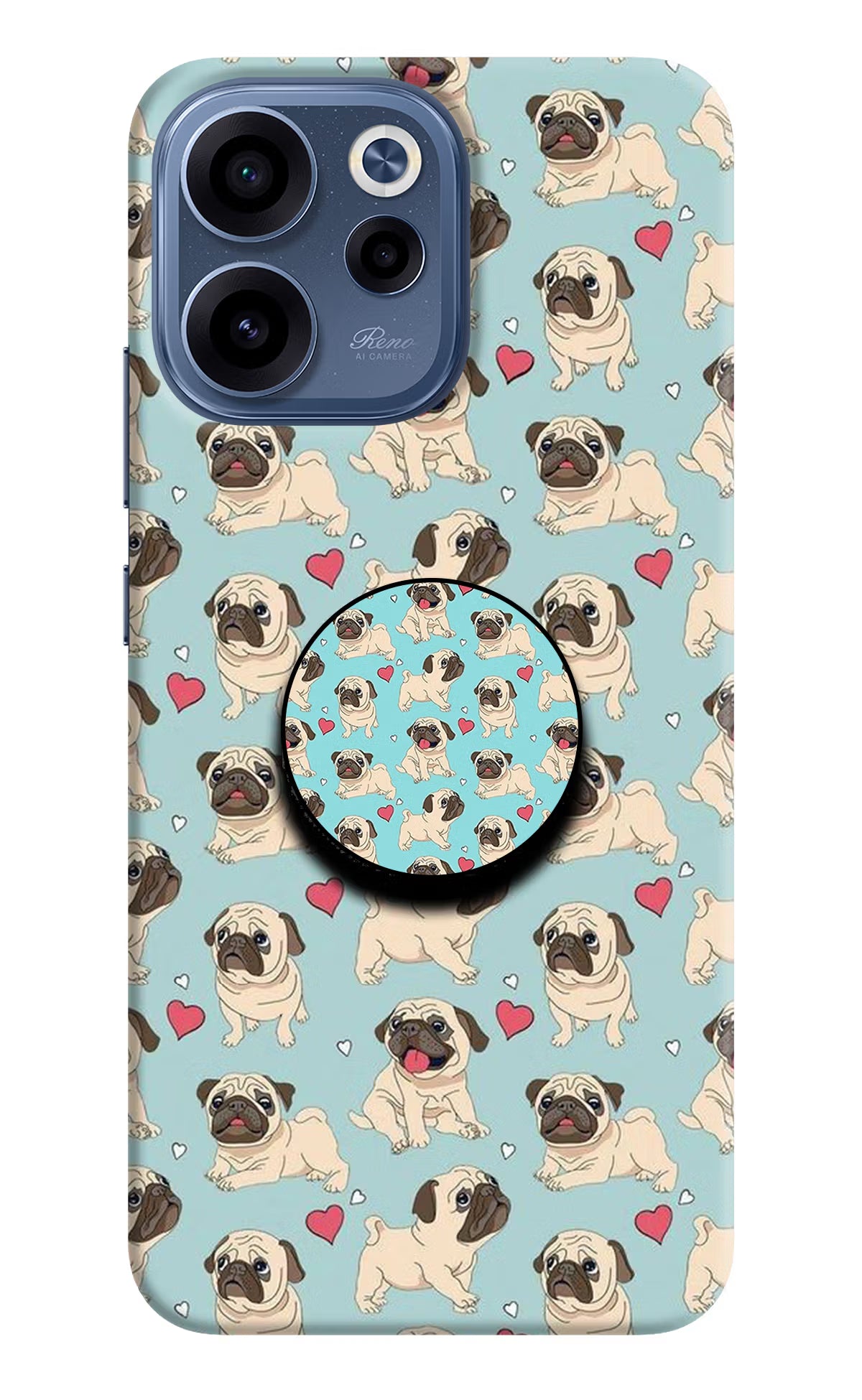 Pug Dog Oppo Reno15c 5G Pop Case