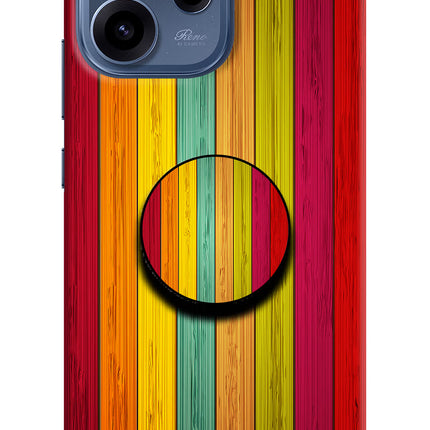 Multicolor Wooden Oppo Reno15c 5G Pop Case by Casekaro