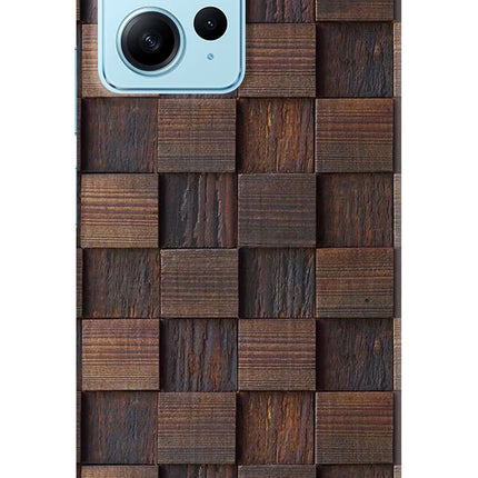 Wooden Cube Design Redmi Note 12 4G Hard Case Back Cover by Casekaro