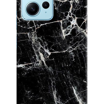 Black Marble Texture Redmi Note 12 4G Hard Case Back Cover by Casekaro