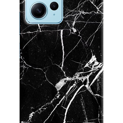 Black Marble Pattern Redmi Note 12 4G Hard Case Back Cover by Casekaro