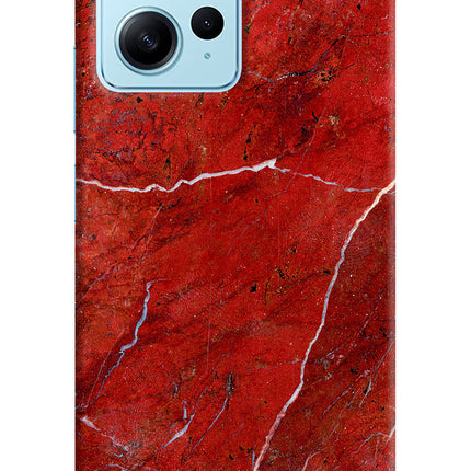 Red Marble Design Redmi Note 12 4G Hard Case Back Cover by Casekaro