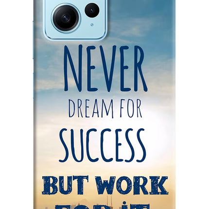 Never Dream For Success But Work For It Redmi Note 12 4G Hard Case Back Cover by Casekaro
