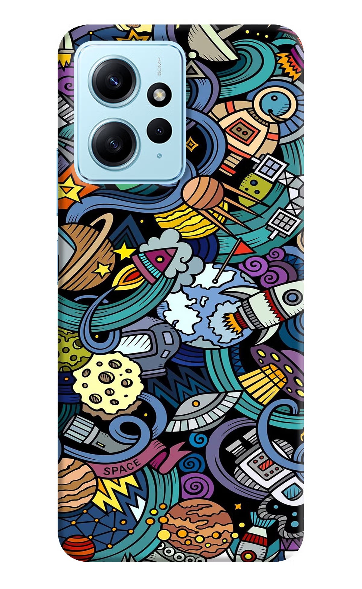 Space Abstract Redmi Note 12 4G Back Cover