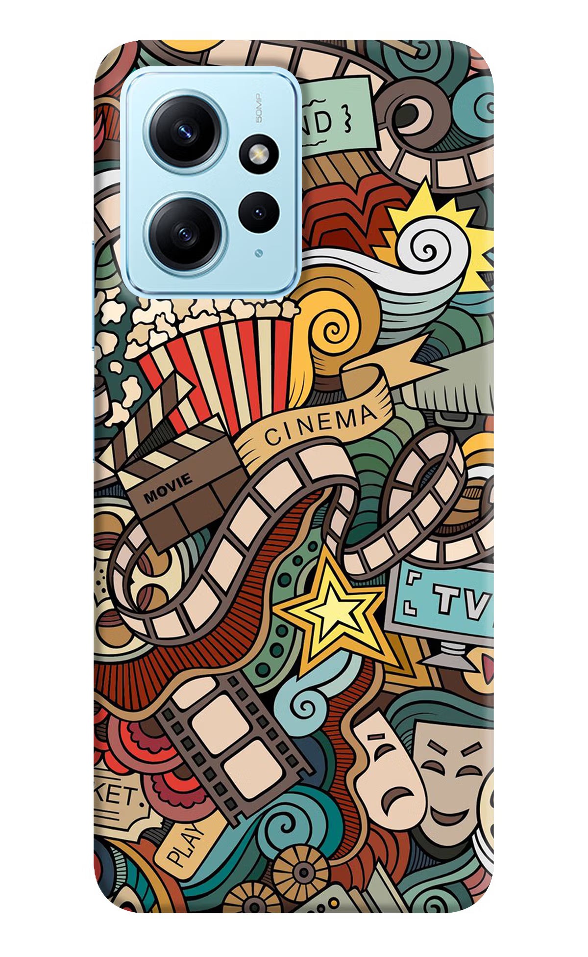 Cinema Abstract Redmi Note 12 4G Back Cover