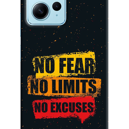 No Fear No Limits No Excuse Redmi Note 12 4G Hard Case Back Cover by Casekaro