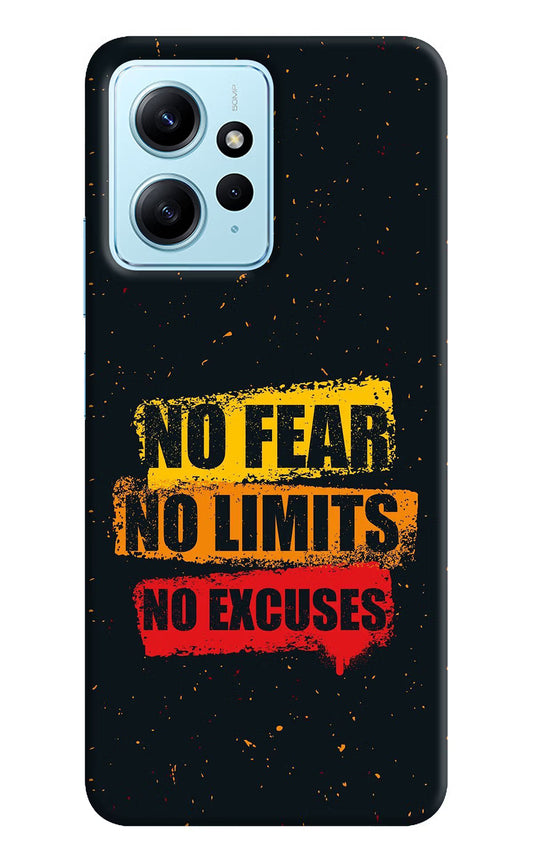 No Fear No Limits No Excuse Redmi Note 12 4G Back Cover