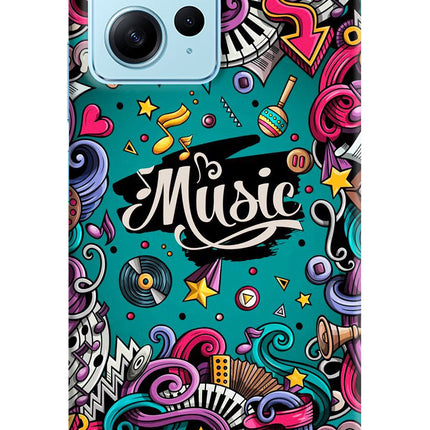 Music Graffiti Redmi Note 12 4G Hard Case Back Cover by Casekaro