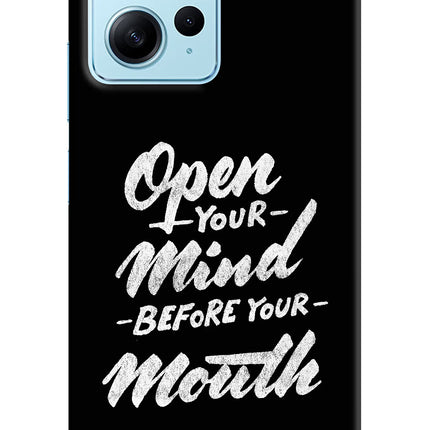 Open Your Mind Before Your Mouth Redmi Note 12 4G Hard Case Back Cover by Casekaro