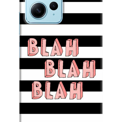 Blah Blah Blah Redmi Note 12 4G Hard Case Back Cover by Casekaro