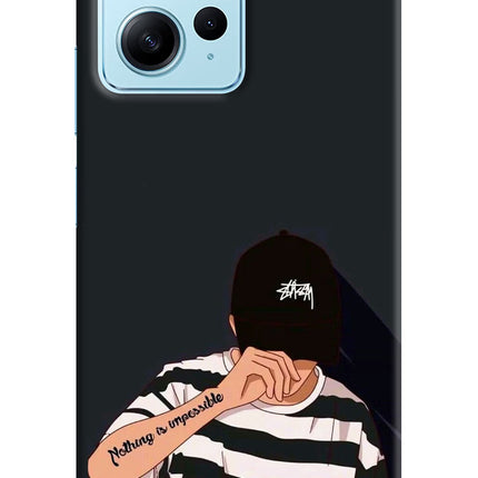 Aesthetic Boy Redmi Note 12 4G Hard Case Back Cover by Casekaro