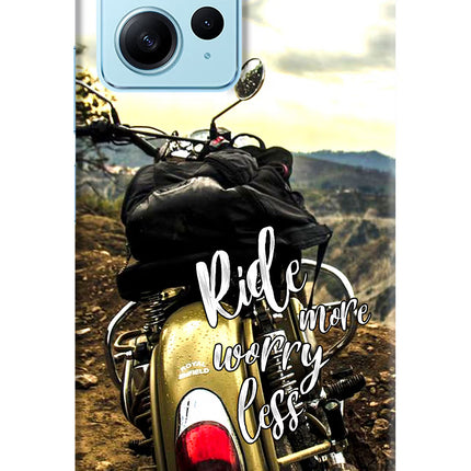Ride More Worry Less Redmi Note 12 4G Hard Case Back Cover by Casekaro