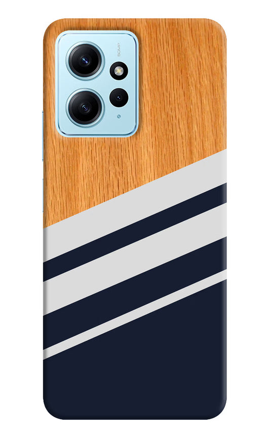 Blue and white wooden Redmi Note 12 4G Back Cover