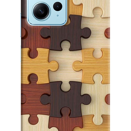 Wooden Puzzle Redmi Note 12 4G Hard Case Back Cover by Casekaro